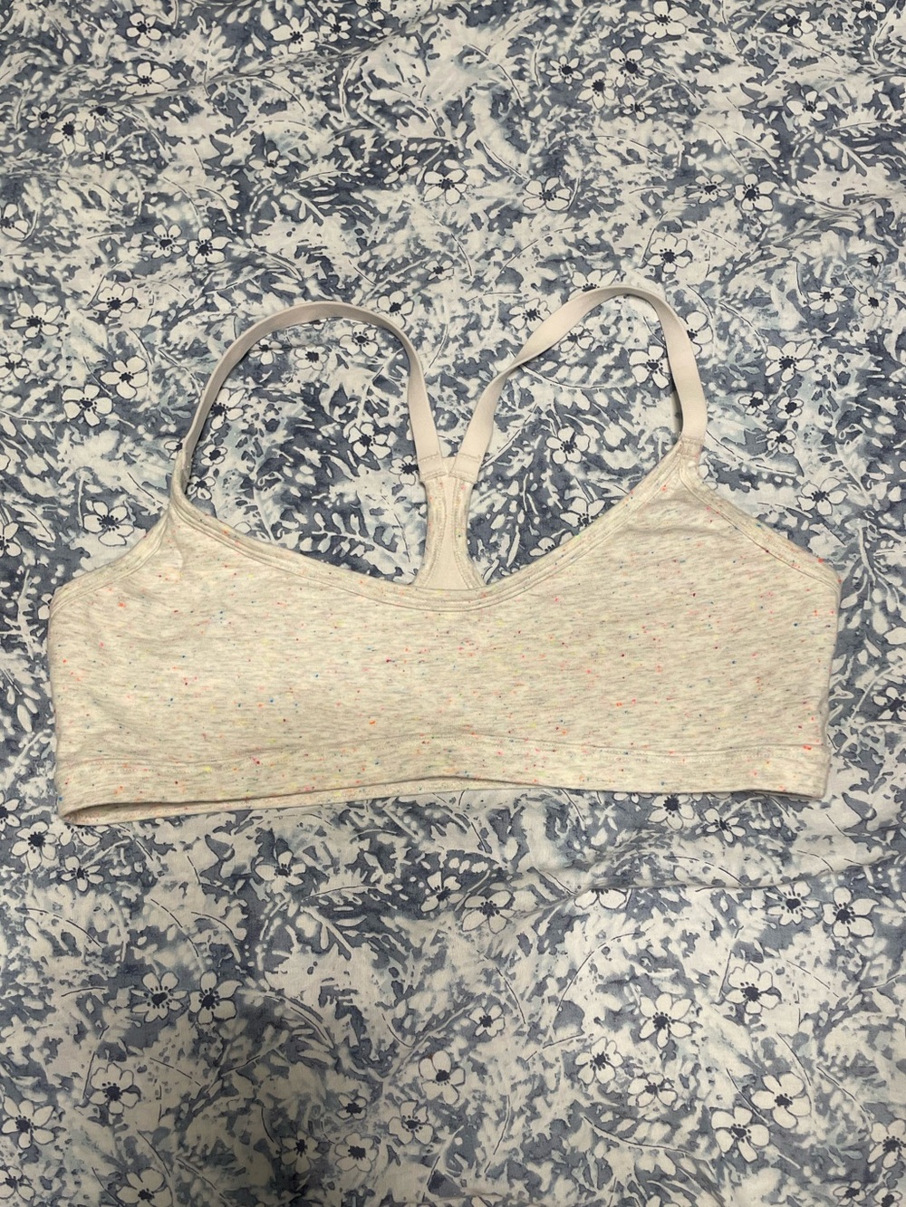 PINK Victoria's Secret Cream Speckled Racerback Bralette - Light Neutral